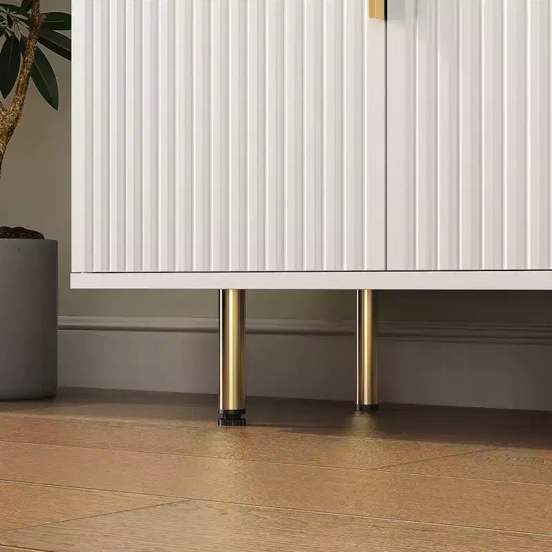 Modern Buffet Cabinet with Storage, Fluted Sideboard Large Buffet with Adjustable Shelves, Credenza, Accent Cabinet Console Table