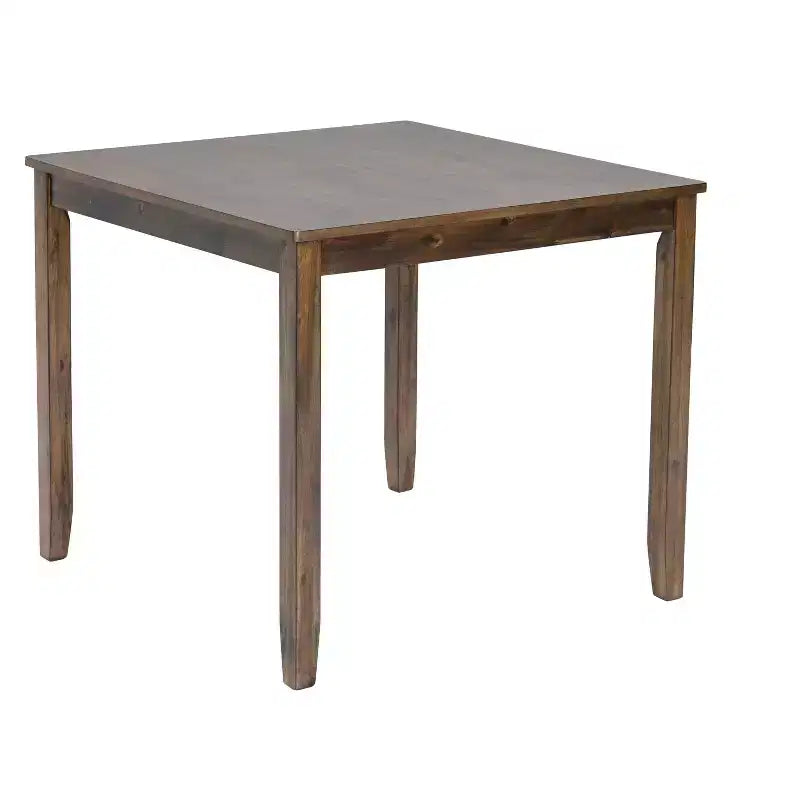 Walnut Wooden Square Dining Table, 4-Person Kitchen Table for Small Spaces - Table Only