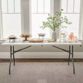 6-Foot Multipurpose Banquet Fold-In-Half Table, Lightweight Durable Desk for Indoor and Outdoor Events, White